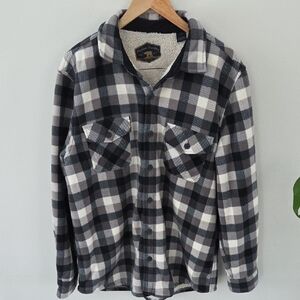 Freedom Foundry Black and White Plaid Flannel Shirt